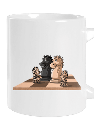 Šachová rodina velký hrnek White