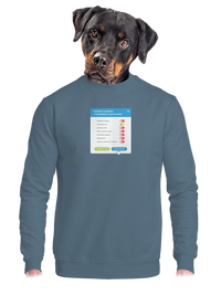 unisex mikina bez kapuce