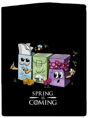 Spring is coming pánská mikina na zip Black