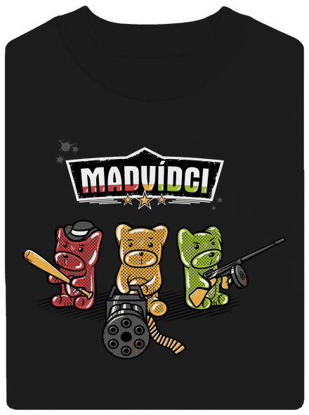 Madvídci unisex mikina bez kapuce Black