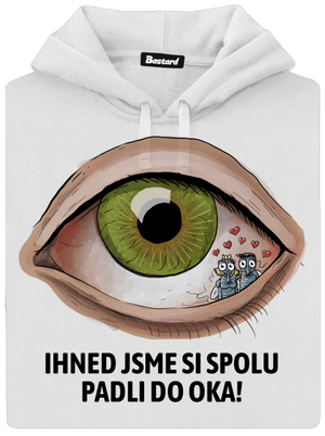 Padli do oka dámská mikina klokanka White