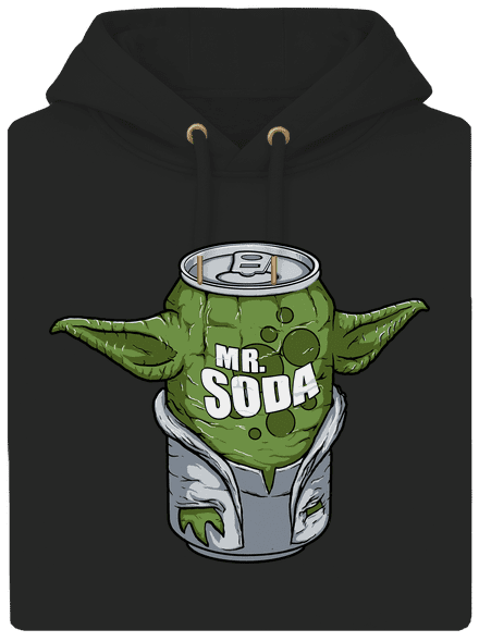 Mr. Soda unisex mikina premium Dark Black