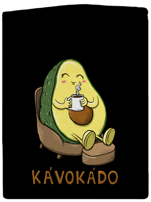 Kávokádo dámská mikina na zip Black