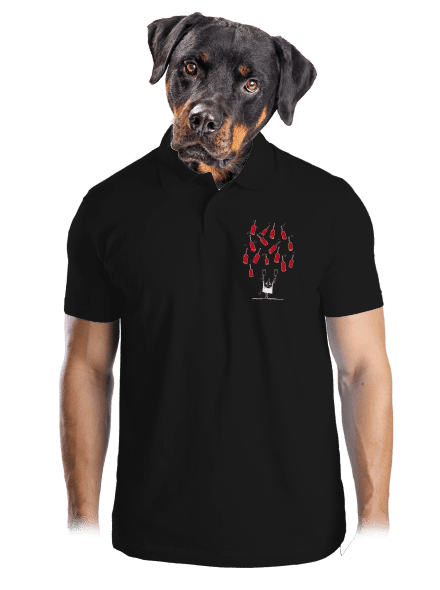 Šťastný vinař pánská polokošile Black
