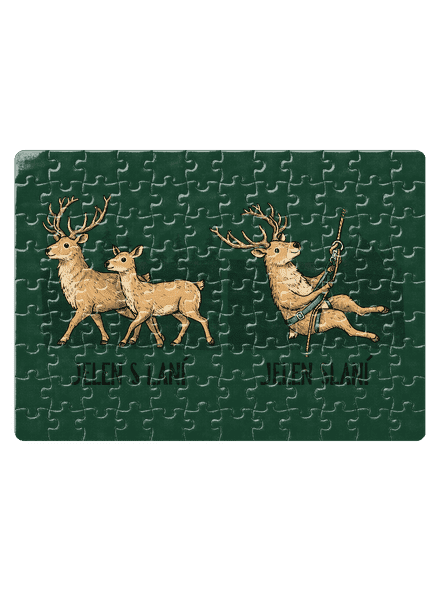 Jelen s laní puzzle White