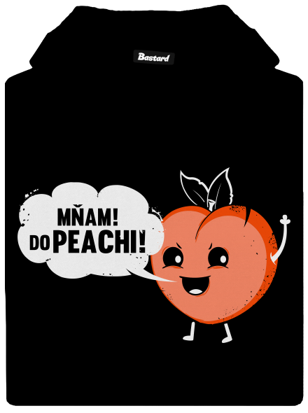 Mňam do peachi dámská mikina klokanka Black