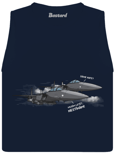Stíhačka nestíhá dámské tílko volné Navy