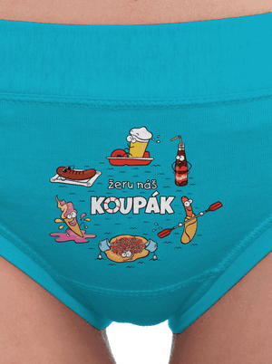 Český koupák dámské kalhotky Turquoise