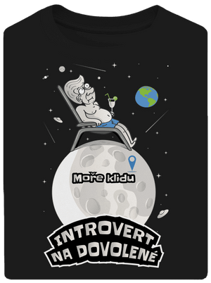 Introvert na dovolené unisex tričko oversized Black