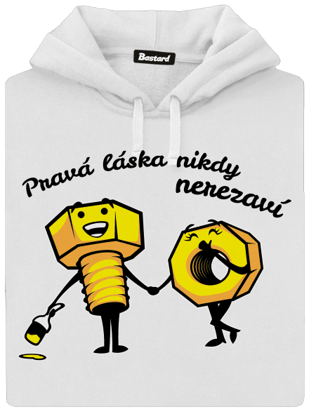 Pravá láska dámská mikina klokanka White
