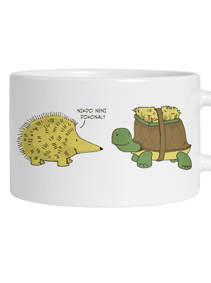 Želva s ježkem hrnek makronka White