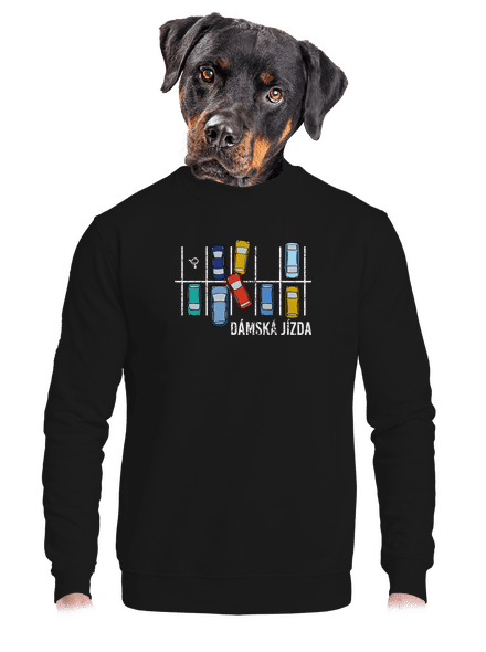 Dámská jízda unisex mikina bez kapuce Black