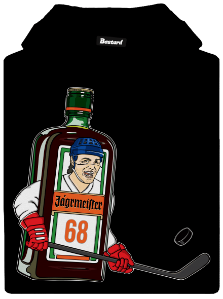 Jágrmeister pánská mikina klokanka Black