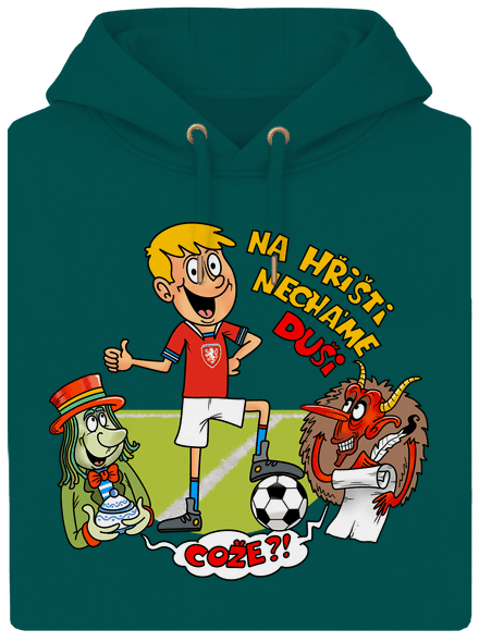 Na hřišti necháme duši unisex mikina premium Emerald Green