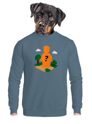 Lego postava z vlastní fotky unisex mikina bez kapuce Nordic Blue