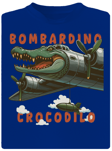 Bombardino Crocodilo – Italian Brainrot pánské sportovní tričko Royal Blue Mal