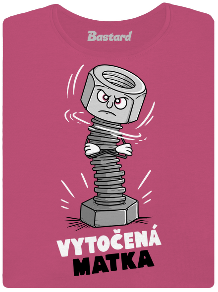 Vytočená matka dámské tričko premium Magenta