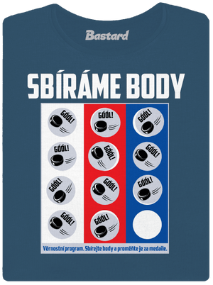 Sbíráme body - hokej dámské tričko premium Petrol Blue