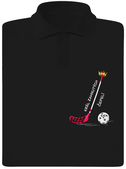 Král zahnutých čepelí - florbal pánská polokošile Black