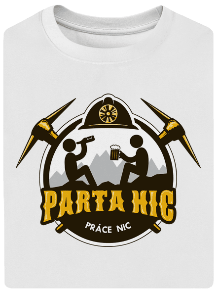 Parta hic unisex tričko oversized White
