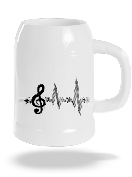 Žiju muzikou půllitr White