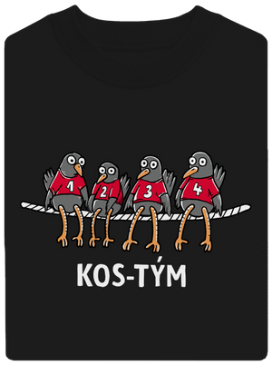 Kos-tým unisex mikina bez kapuce Black