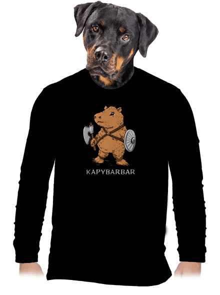 Kapybarbar pánské dlouhý rukáv Black