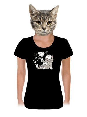 Macek a Micina dámské tričko Black