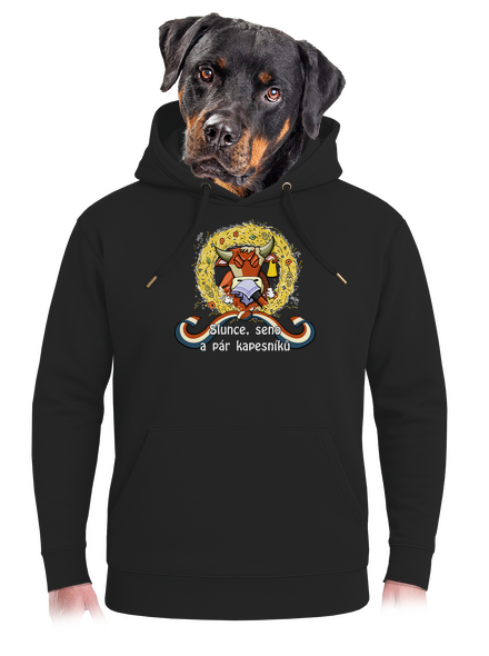 Slunce, seno a pár kapesníků unisex mikina premium Dark Black