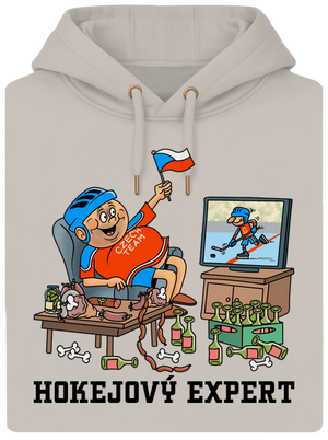 Hokejový expert unisex mikina premium Pastel Macchiato