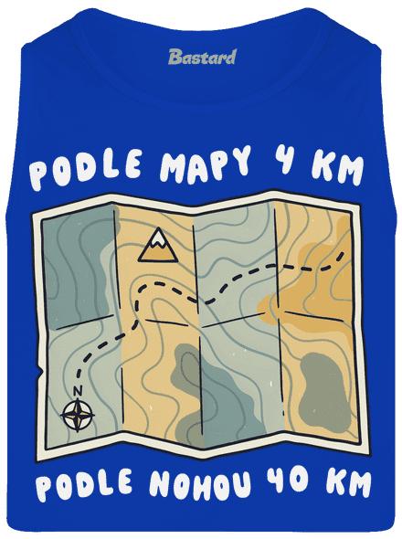 Podle mapy 4 km pánské tílko Royal Blue