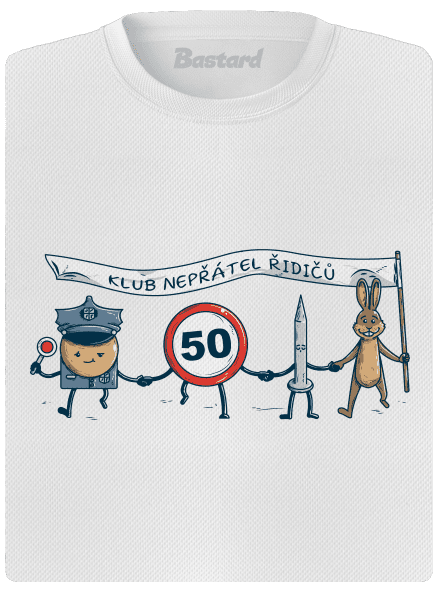 Nepřátelé řidičů dámské sportovní tričko White