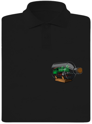 Lokomotiva v láhvi pánská polokošile Black