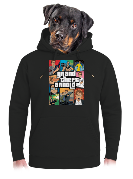 Grand Theft Arnold unisex mikina premium Dark Black