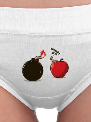 Bombovej účes dámské kalhotky White