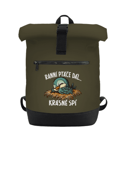Ranní ptáče spí batoh Military Green