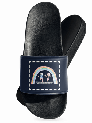 Dětské kresby - nahraj vlastní pantofle Navy