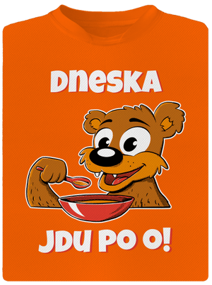 Dneska jdu po o dětské sportovní tričko Neon Orange