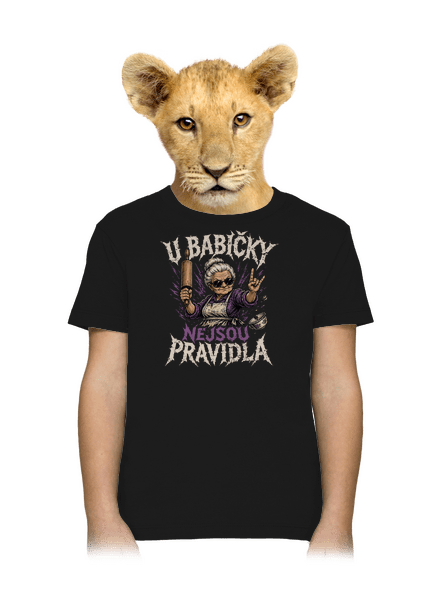 U babičky dětské tričko Black