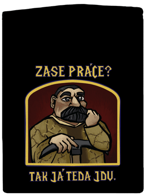 Zase práce? pánská mikina na zip Black