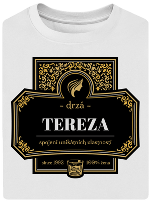 Alkoholová etiketa unisex tričko oversized White