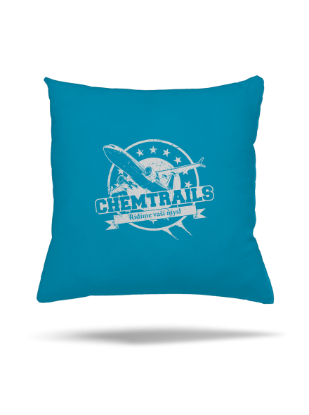 Chemtrails polštář Blue Turquoise