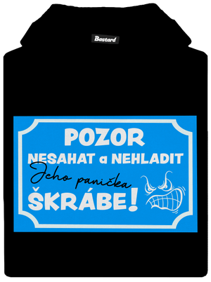 Pozor, nesahat dětská mikina klokanka Black
