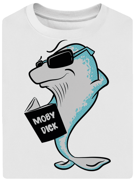 Moby Dick unisex tričko oversized White