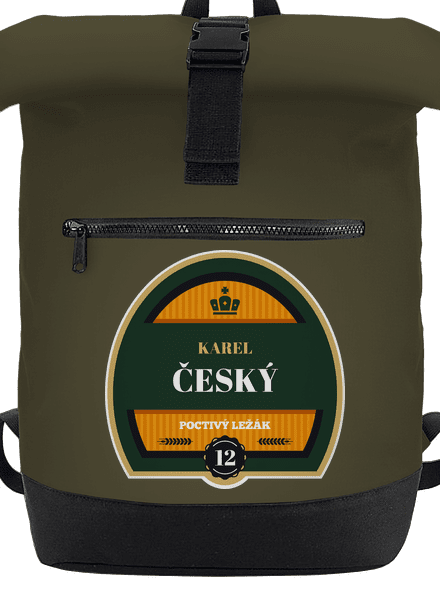 Pivní etiketa batoh Military Green
