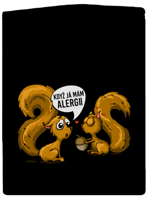 Alergická veverka pánská mikina na zip Black