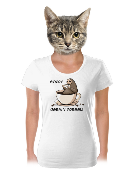 V pressu dámské tričko White