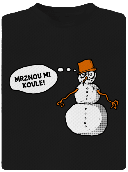 Mrznou mi koule pánské sportovní tričko Black