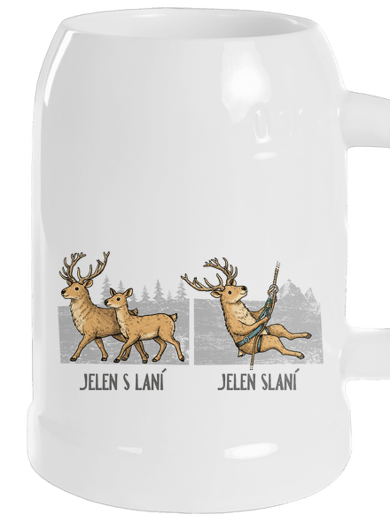 Jelen s laní půllitr White