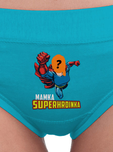 Mamka superhrdinka dámské kalhotky Turquoise